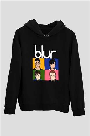 Blur Siyah Unisex Hoodie