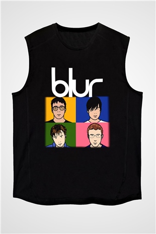 Blur Siyah Unisex Kolsuz Tişört