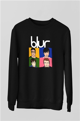Blur Siyah Unisex Sweatshirt