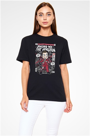 BMTH Baskılı Unisex Siyah Tişört
