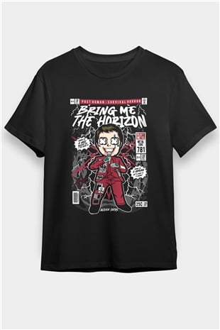 BMTH Baskılı Unisex Siyah Tişört