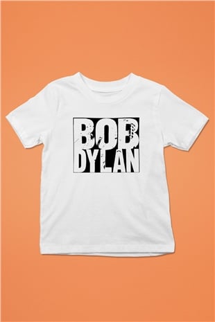 Bob Dylan Baskılı Beyaz Unisex Çocuk Tişört