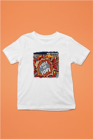 Bob Dylan Baskılı Unisex Beyaz Çocuk Tişört