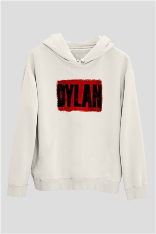 Bob Dylan Baskılı Unisex Beyaz Hoodie
