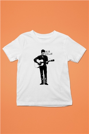 Bob Dylan Beyaz Unisex Çocuk Tişört