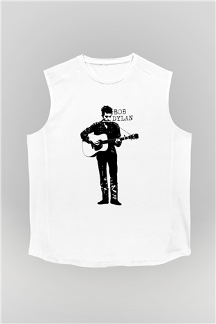 Bob Dylan Beyaz Unisex Kolsuz Tişört