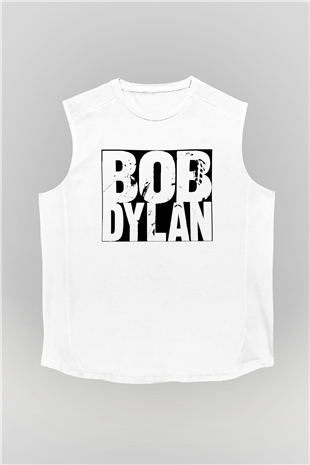 Bob Dylan Beyaz Unisex Kolsuz Tişört