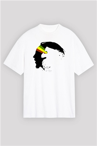 Bob Marley Beyaz Unisex Oversize Tişört T-Shirt