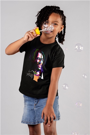 Bob Marley Siyah Unisex Çocuk Tişört