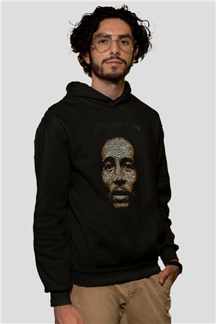 Bob Marley Siyah Unisex Hoodie