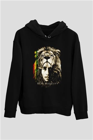 Bob Marley Siyah Unisex Hoodie