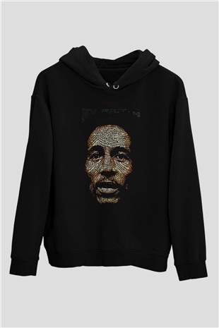 Bob Marley Siyah Unisex Hoodie