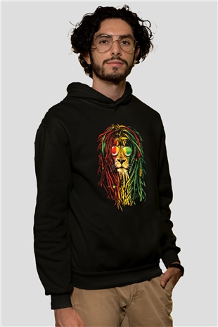 Bob Marley Siyah Unisex Hoodie