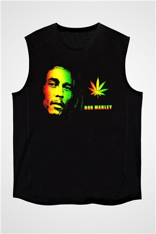 Bob Marley Siyah Unisex Kolsuz Tişört