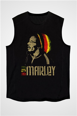 Bob Marley Siyah Unisex Kolsuz Tişört