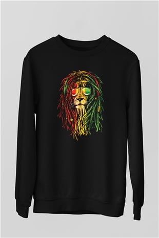 Bob Marley Siyah Unisex Sweatshirt