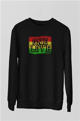 Bob Marley Siyah Unisex Sweatshirt