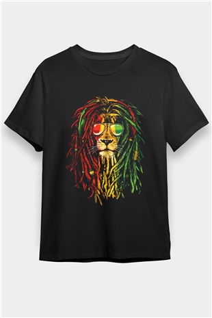 Bob Marley Siyah Unisex Tişört T-Shirt - TişörtFabrikası