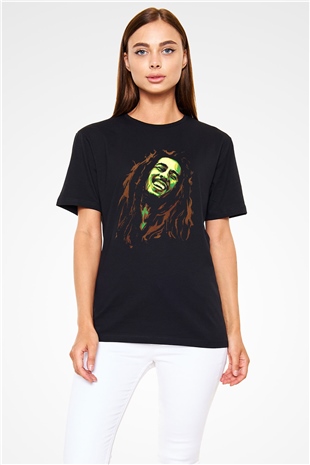 Bob Marley Black Unisex  T-Shirt - Tees - Shirts - TisortFabrikasi