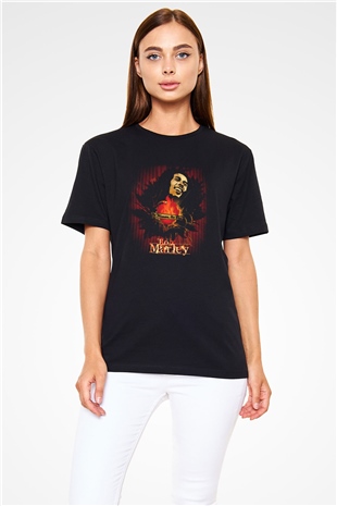 Bob Marley Siyah Unisex Tişört T-Shirt - TişörtFabrikası
