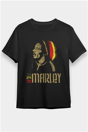 Bob Marley Siyah Unisex Tişört T-Shirt - TişörtFabrikası