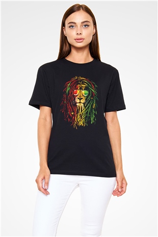 Bob Marley Siyah Unisex Tişört T-Shirt - TişörtFabrikası