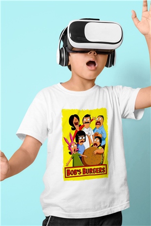Bobs Burgers Beyaz Unisex Çocuk Tişört