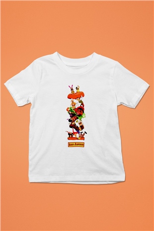 Bobs Burgers Beyaz Unisex Çocuk Tişört