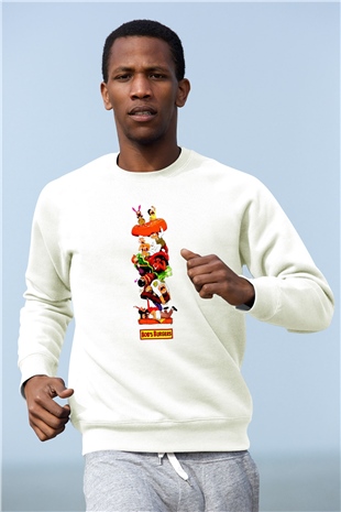 Bobs Burgers Beyaz Unisex Sweatshirt