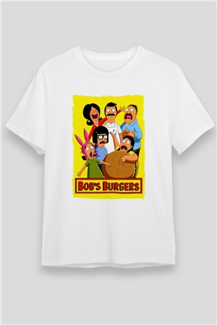 Bobs Burgers Beyaz Unisex Tişört T-Shirt
