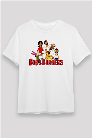 Bobs Burgers Beyaz Unisex Tişört T-Shirt