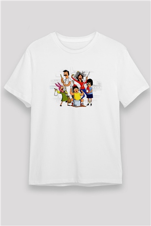 Bobs Burgers Beyaz Unisex Tişört T-Shirt