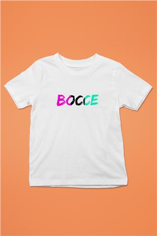 Bocce Baskılı Unisex Beyaz Çocuk Tişört - Tshirt