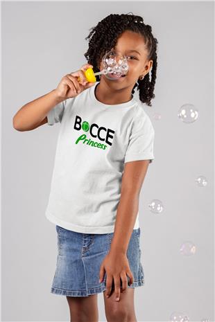 Bocce Baskılı Unisex Beyaz Çocuk Tişört - Tshirt