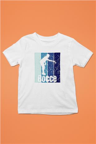Bocce Baskılı Unisex Beyaz Çocuk Tişört - Tshirt