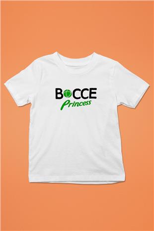Bocce Baskılı Unisex Beyaz Çocuk Tişört - Tshirt