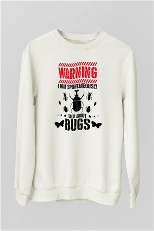 Böcekbilimci Beyaz Unisex Sweatshirt