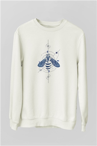 Böcekbilimci Beyaz Unisex Sweatshirt