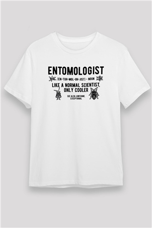Böcekbilimci Beyaz Unisex Tişört T-Shirt - TişörtFabrikası
