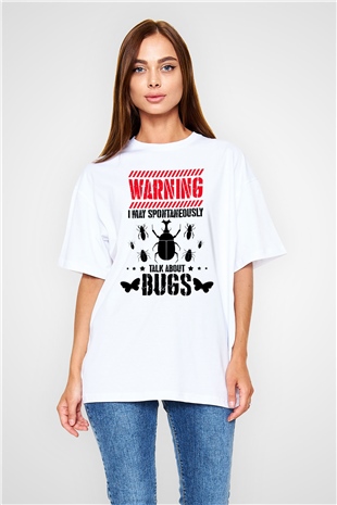 Böcekbilimci Beyaz Oversize Tişört Oversize T-shirt - TişörtFabrikası