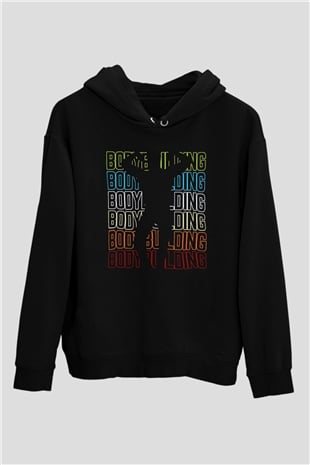 Body BuildingSiyah  Unisex Hoodie
