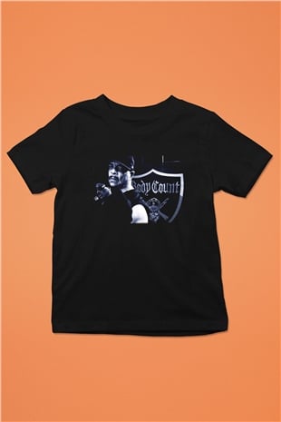 Body Count Baskılı Siyah Unisex Çocuk Tişört