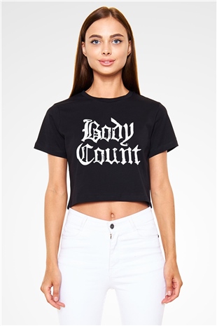Body Count Siyah Crop Top Tişört