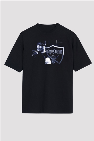Body Count Siyah Unisex Oversize Tişört T-Shirt