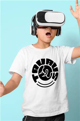 Boğa Burcu Baskılı Beyaz Unisex Beyaz Çocuk Tişört - Tshirt