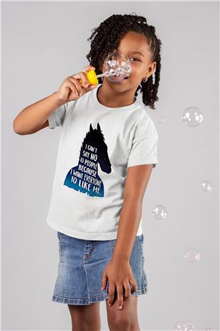 Bojack Horseman Baskılı Beyaz Unisex Beyaz Çocuk Tişört - Tshirt