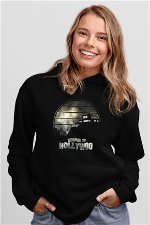 Bojack Horseman Baskılı Unisex Siyah Kapüşonlu Sweatshirt