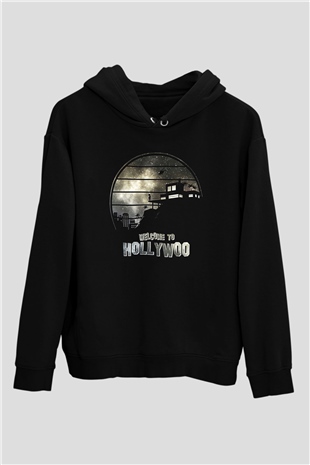 Bojack Horseman Baskılı Unisex Siyah Kapüşonlu Sweatshirt