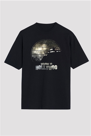 Bojack Horseman Baskılı Unisex Siyah Oversize Tişört - Tshirt
