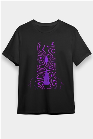 Bojack Horseman Baskılı Unisex Siyah Tişört - Tshirt